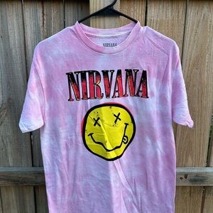 Nirvana Pink Tie-Dye T-Shirt